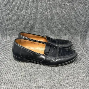Magnanni Penny Strap Loafers Dress Shoes Black Leather Mens Size 11 M