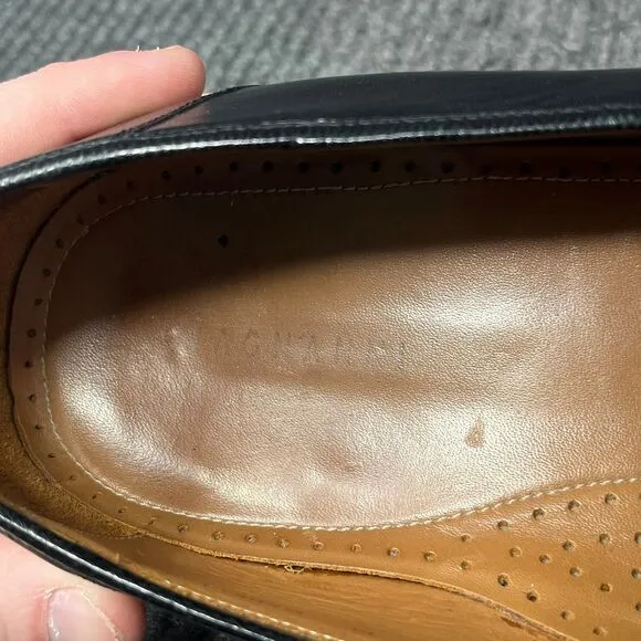 Magnanni Penny Strap Loafers Dress Shoes Black Leather Mens Size 11 M