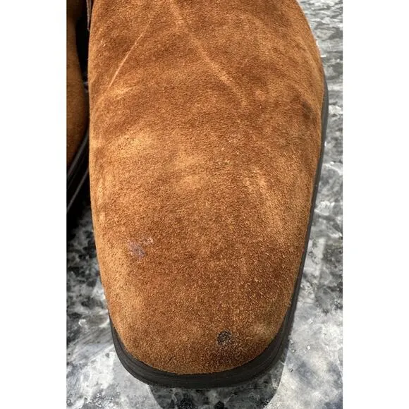 Magnanni Shoes Monk Strap Buckle Brown Suede Leather Men’s Size 13