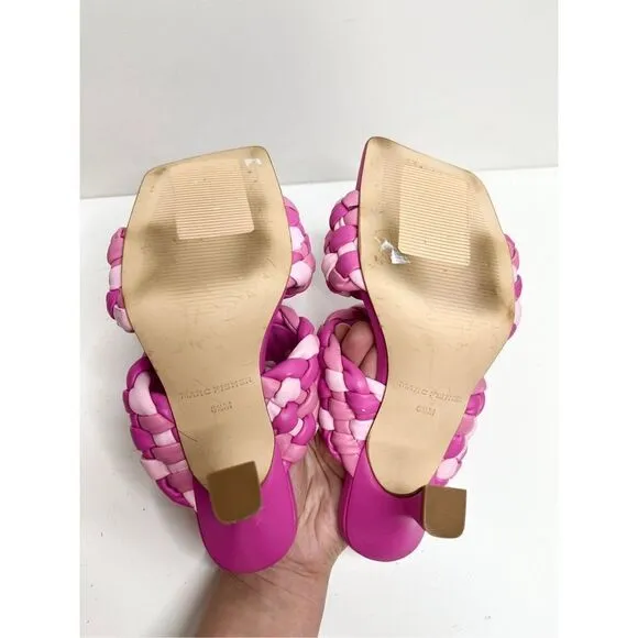 Marc Fisher Shoes Womens Size 6.5 Barbie Pink Toree Slip On Heeled Sandals