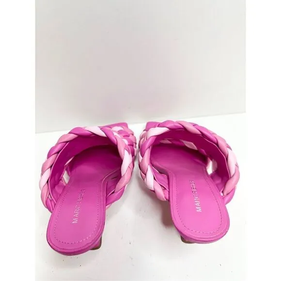 Marc Fisher Shoes Womens Size 6.5 Barbie Pink Toree Slip On Heeled Sandals