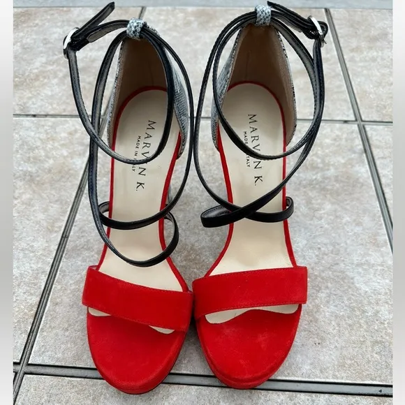 MARVIN K  Italian Ankle Strap Sexy Ladies Shoes