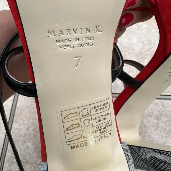 MARVIN K  Italian Ankle Strap Sexy Ladies Shoes