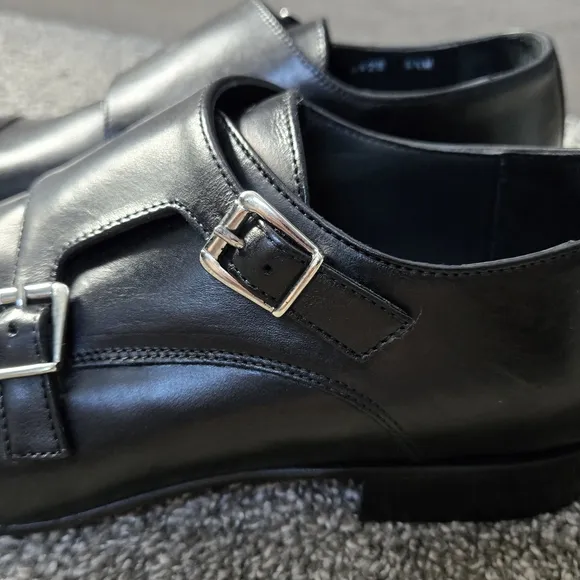 Massimo Matteo Italian Double Monk Double Strap Shoes NEW size 9.5