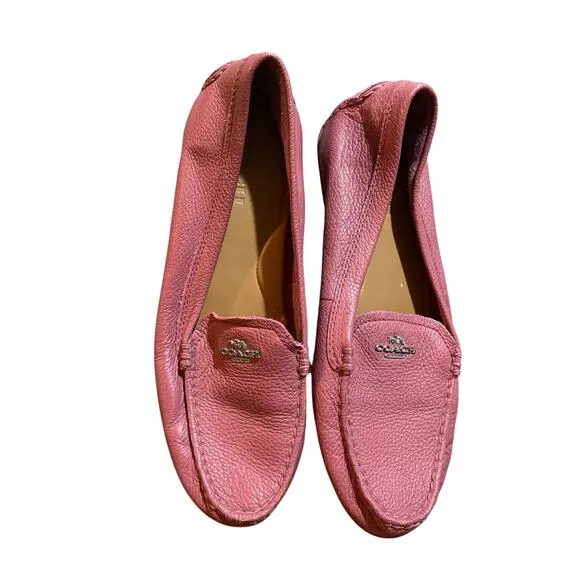 Mauve Pink Coach Mary Lock Up Loafers 10B