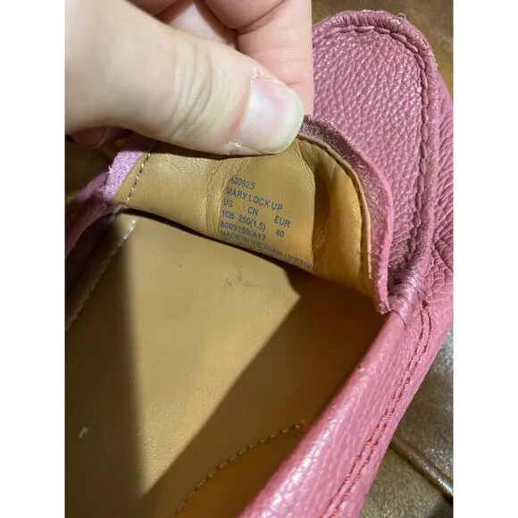 Mauve Pink Coach Mary Lock Up Loafers 10B