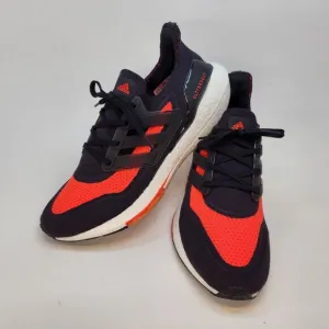 Mens 11.5 Adidas UltraBoost 21 Running Shoes Carbon-Core Black-Solar Red FZ2559