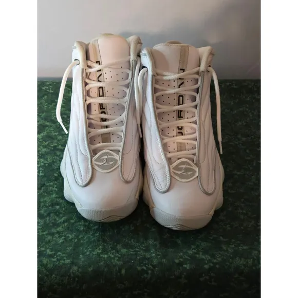 Men's Air Jordan Pro Strong White/Silver Sneakers, Size 13, White (DC8418-103)