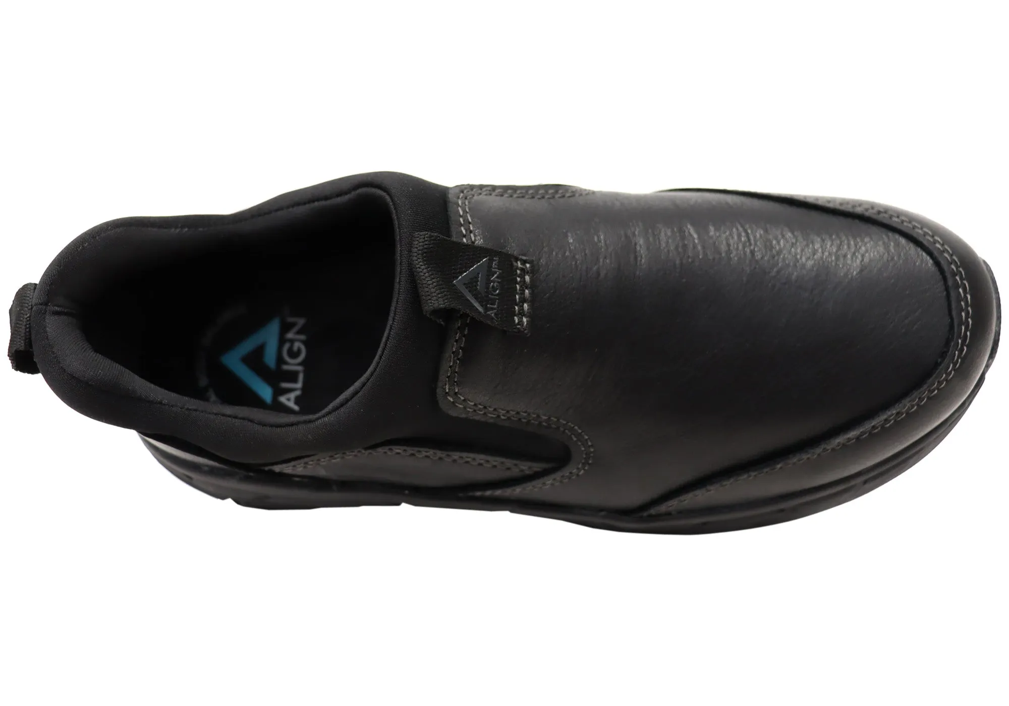 Mens Align Protech Valent Leather Wide Fit Arch Support Sneakers