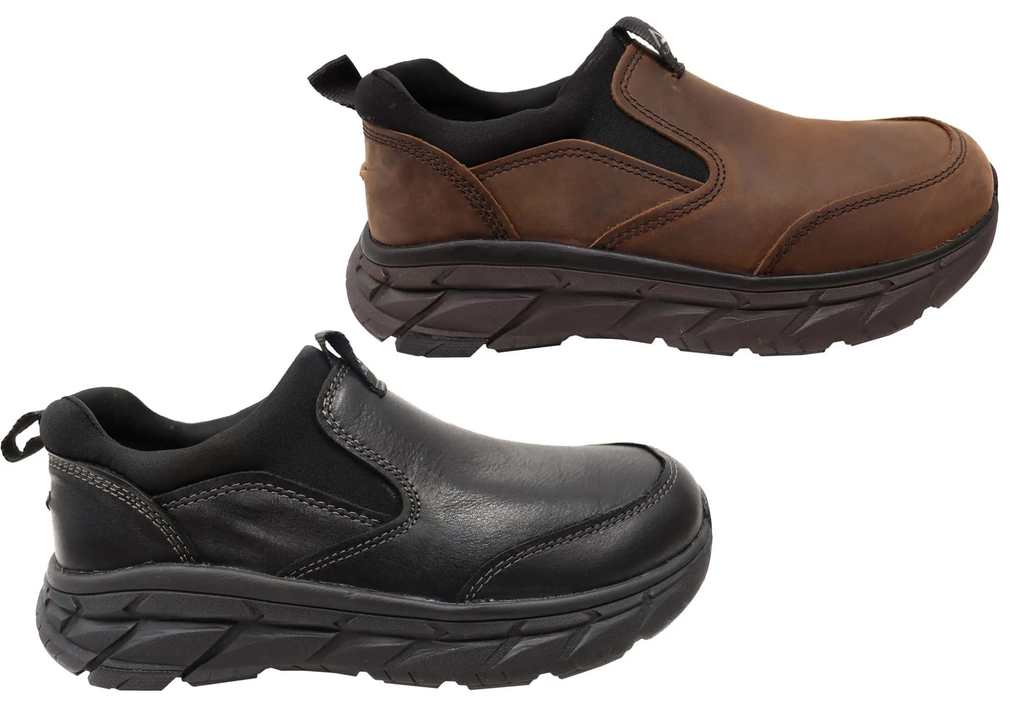 Mens Align Protech Valent Leather Wide Fit Arch Support Sneakers