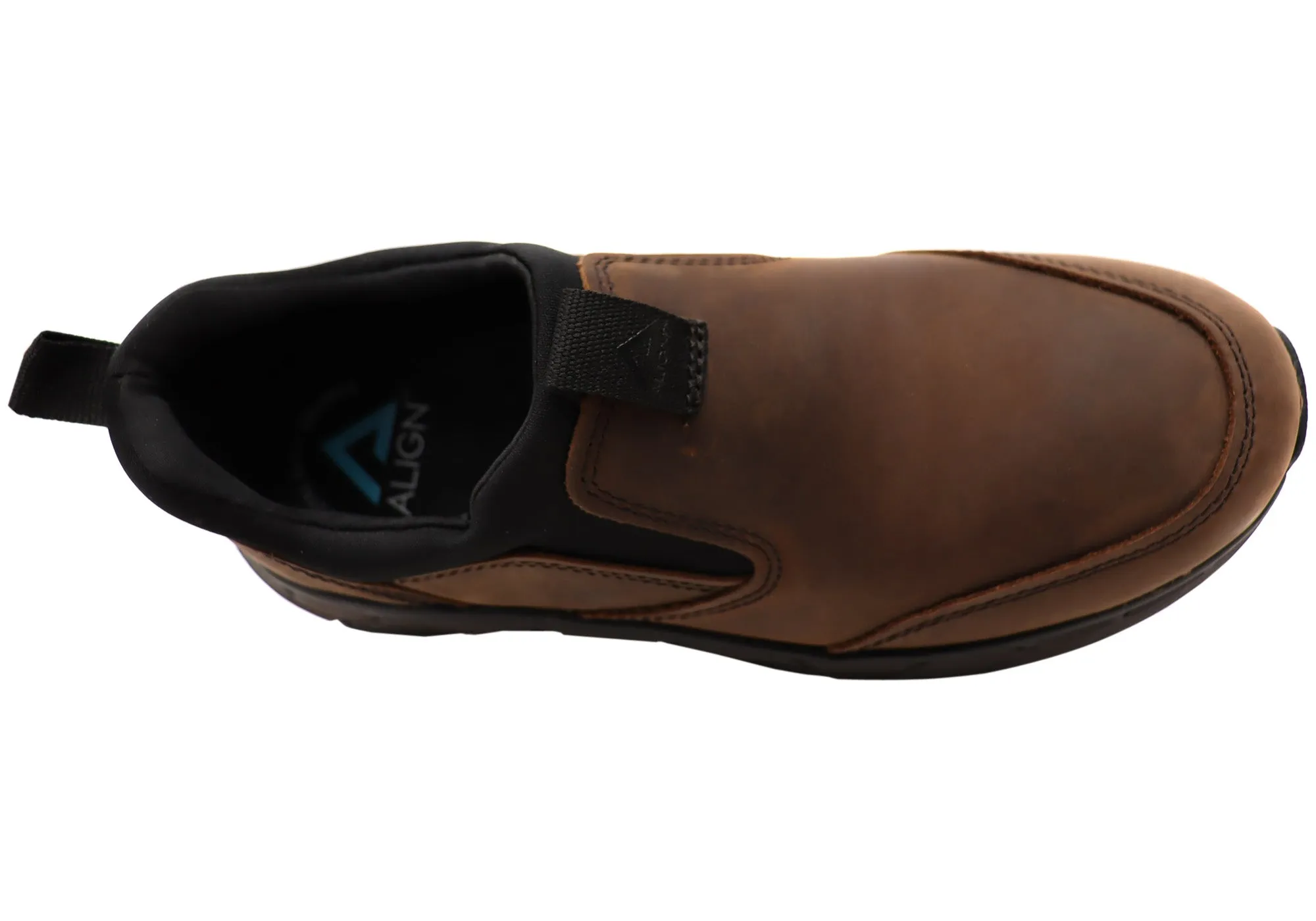 Mens Align Protech Valent Leather Wide Fit Arch Support Sneakers