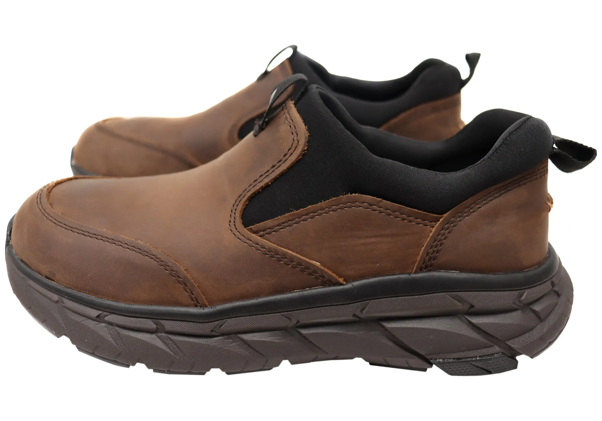 Mens Align Protech Valent Leather Wide Fit Arch Support Sneakers