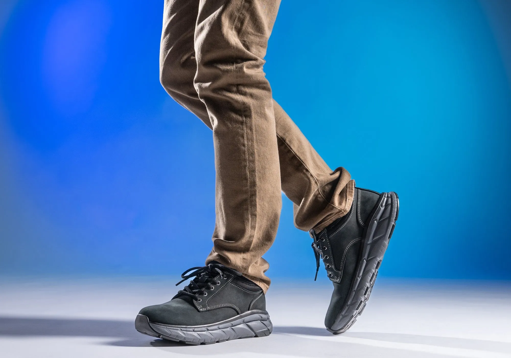Mens Align Protech Verdell Leather Wide Fit Arch Support Sneakers