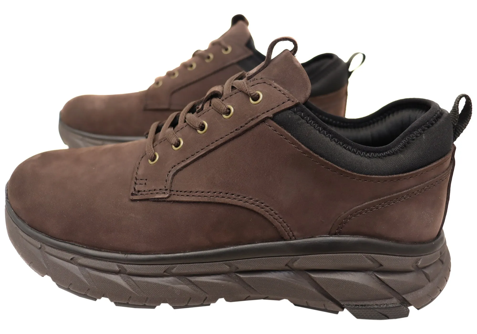 Mens Align Protech Verdell Leather Wide Fit Arch Support Sneakers