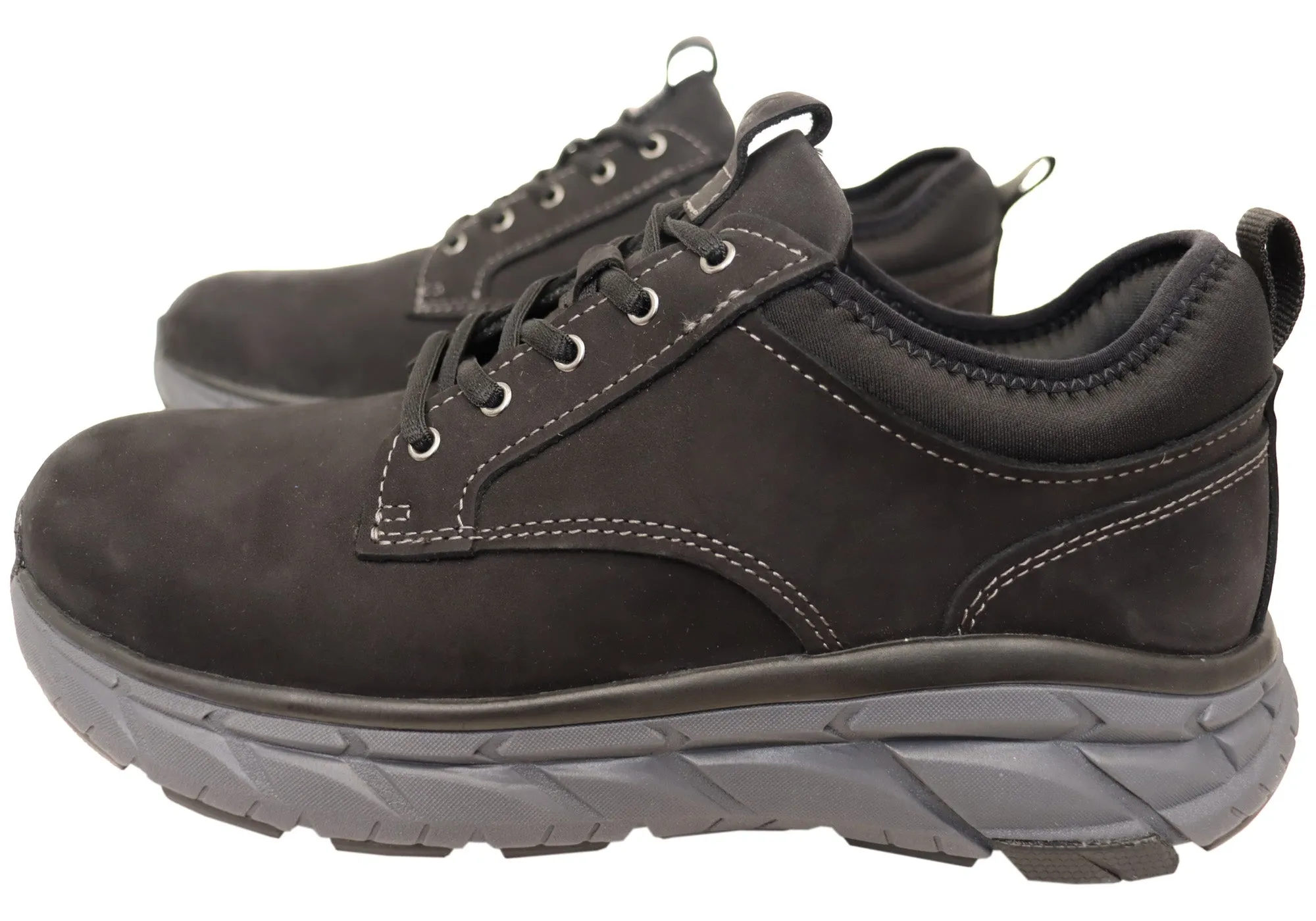 Mens Align Protech Verdell Leather Wide Fit Arch Support Sneakers