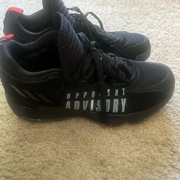 Men's Black and Red Athletic Shoes