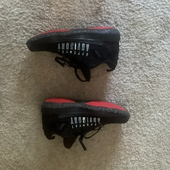 Men's Black and Red Athletic Shoes