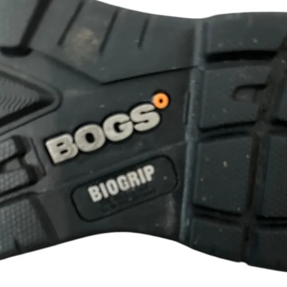 Men’s Bogs Shale Mid Composite Toe Waterproof Work Boots Black / Gray, Size 10.