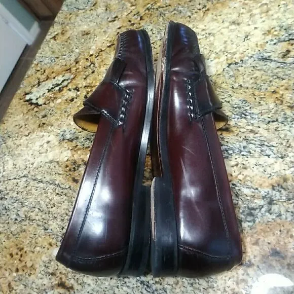 Men’s Cole Haan Size 8.5 D Monk Strap Loafer Burgundy 03516 Pinch Buckle Shoes