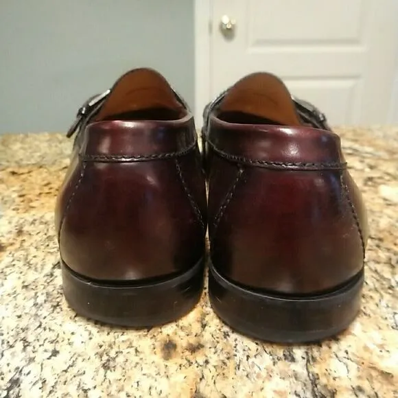 Men’s Cole Haan Size 8.5 D Monk Strap Loafer Burgundy 03516 Pinch Buckle Shoes