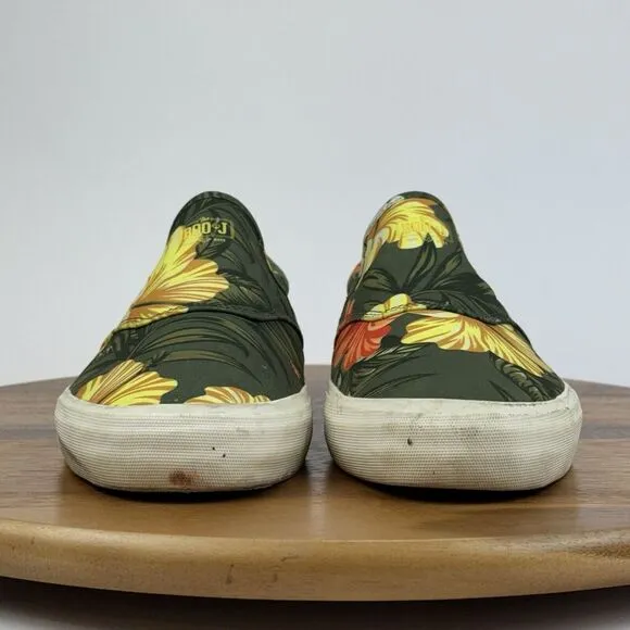 Mens‎ Diamond Supply Co. Boo Johnson Aloha Floral Green Sneakers Shoes Size 10 D