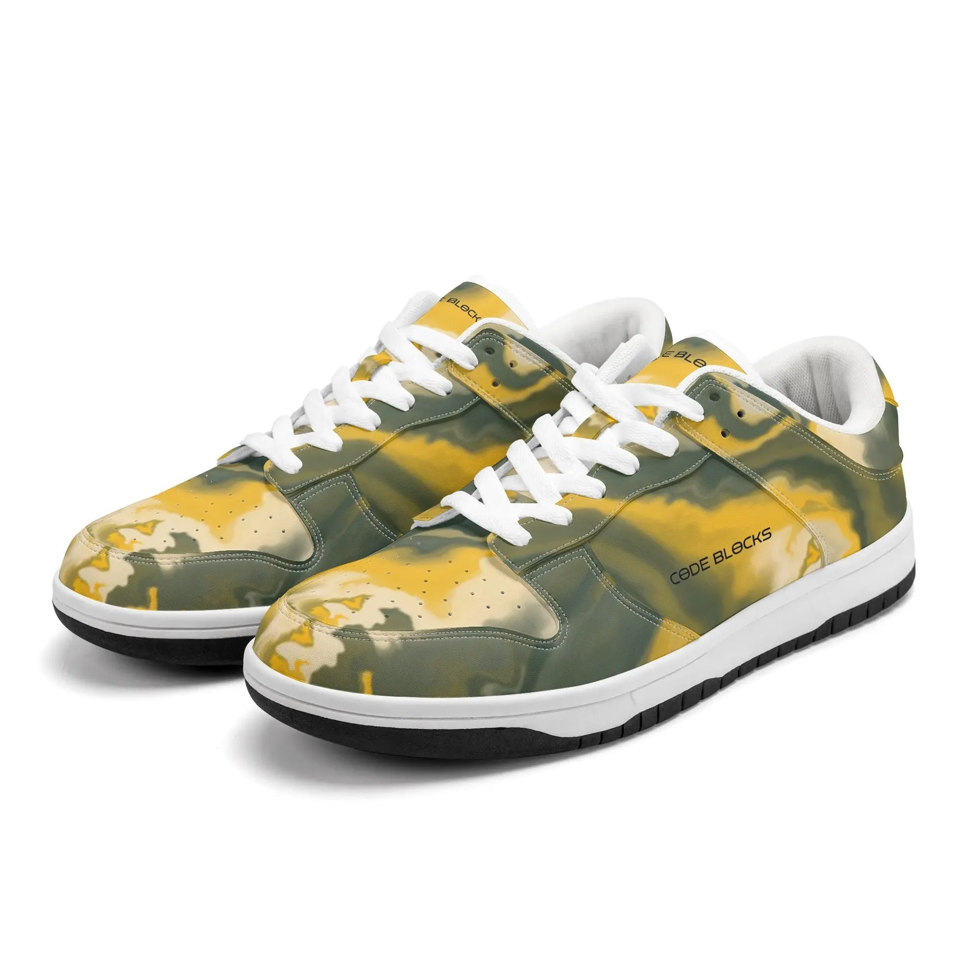 Mens Dunk Stylish Low Top Leather Sneakers