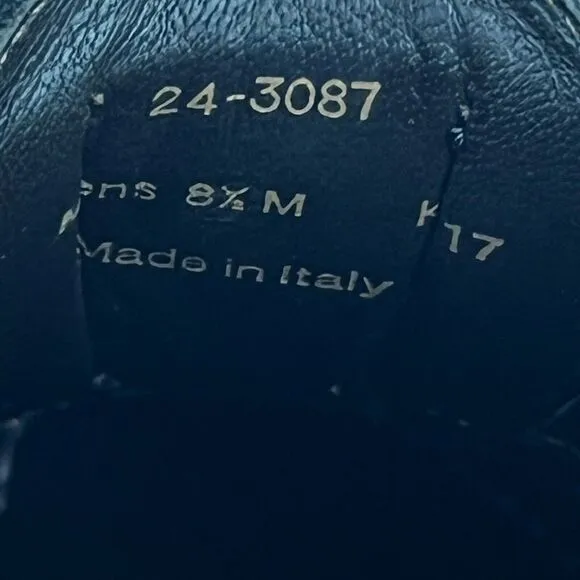 Mens Johnston &amp; Murphy Cormac Black Italy Slip On Wingtip Dress Shoes Size 8.5 M