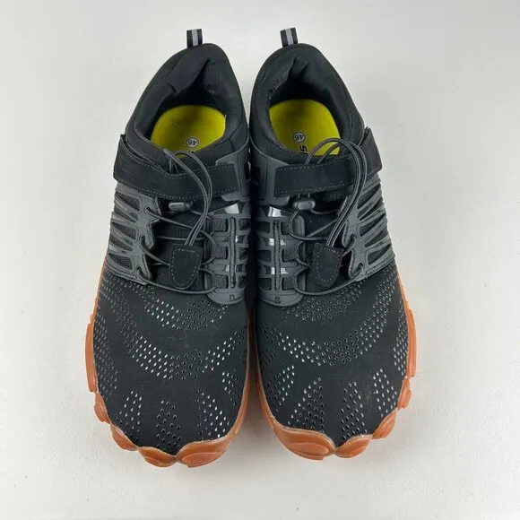 Men's Joomra Sports Black Slip On Rubber Sole Hiking Trail Running Shoe Sz: 46