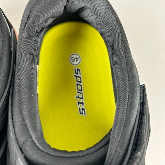 Men's Joomra Sports Black Slip On Rubber Sole Hiking Trail Running Shoe Sz: 46