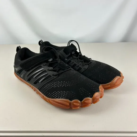 Men's Joomra Sports Black Slip On Rubber Sole Hiking Trail Running Shoe Sz: 46