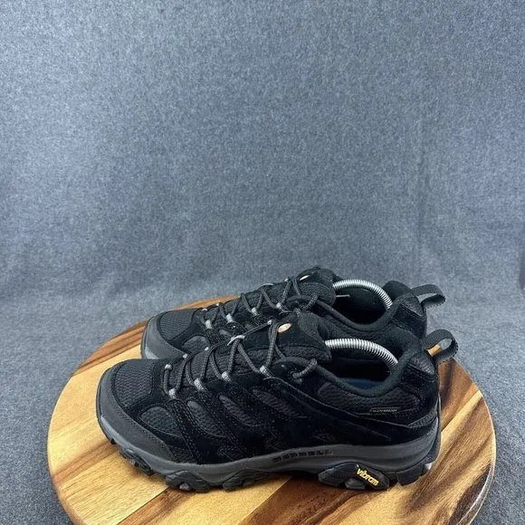 Mens Merrell Moab 3 Waterproof Hiking Shoes Black Leather/Mesh J036551 Size 11