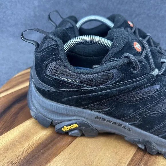 Mens Merrell Moab 3 Waterproof Hiking Shoes Black Leather/Mesh J036551 Size 11