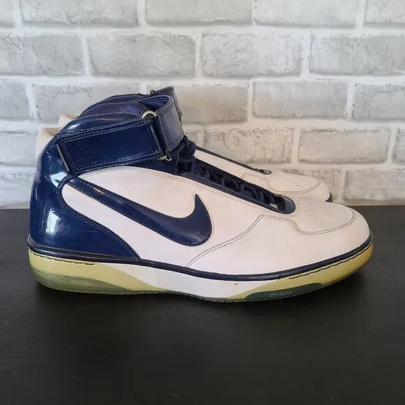 Mens Nike Air Force 25 White Blue Sz 17 Shoes 315015-142