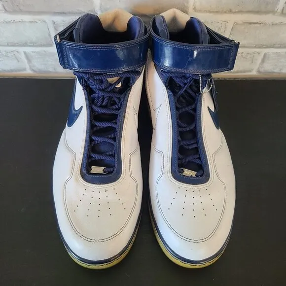 Mens Nike Air Force 25 White Blue Sz 17 Shoes 315015-142