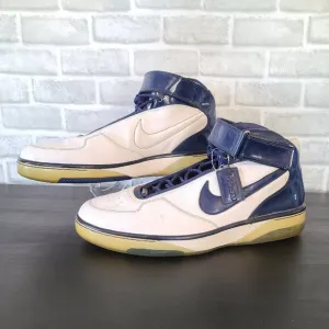 Mens Nike Air Force 25 White Blue Sz 17 Shoes 315015-142