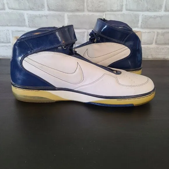 Mens Nike Air Force 25 White Blue Sz 17 Shoes 315015-142