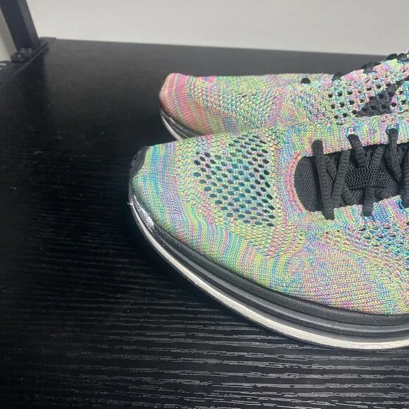 Mens Nike Flyknit Racer Running Shoes Multicolor 526628-304 Size 13