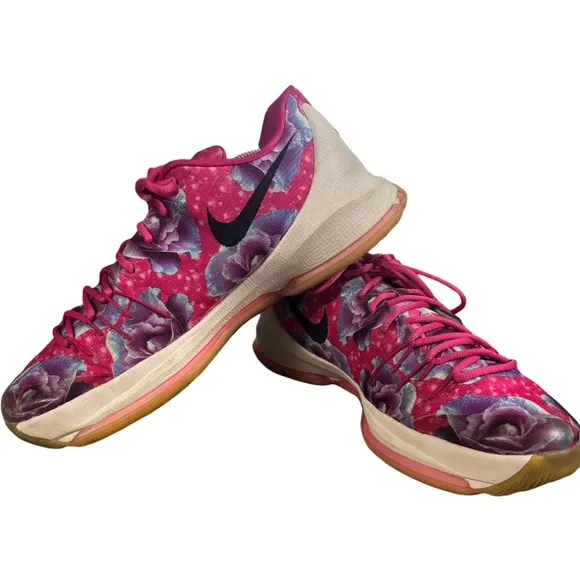 Men's Nike KD 8 EP Aunt Pearl Size 10.5 Color Vivid Pink/Black-Hyper Turquoise