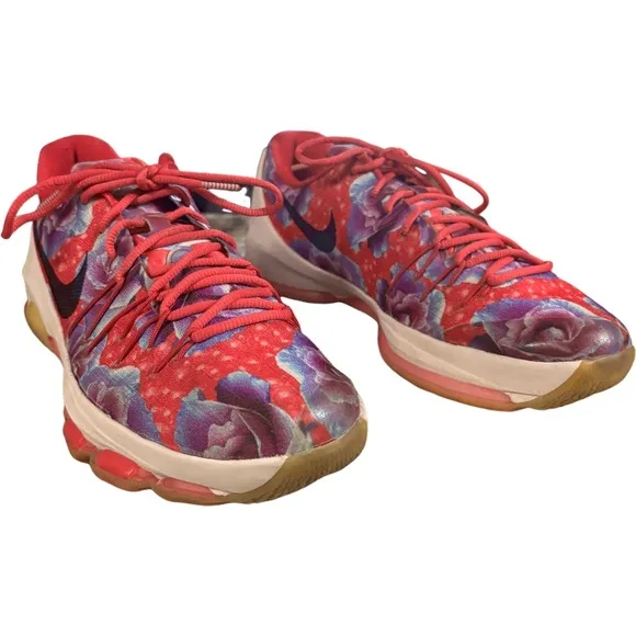 Men's Nike KD 8 EP Aunt Pearl Size 10.5 Color Vivid Pink/Black-Hyper Turquoise