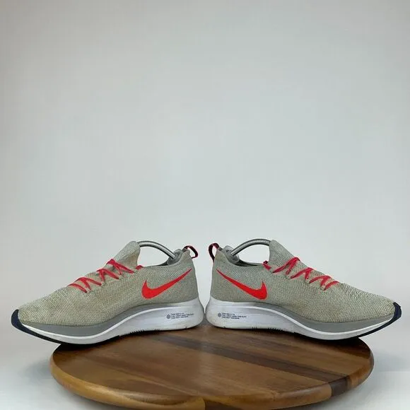 Mens Nike Zoom Fly Flyknit Gray Athletic Running Shoes Sneakers‎ Size 13 M GUC