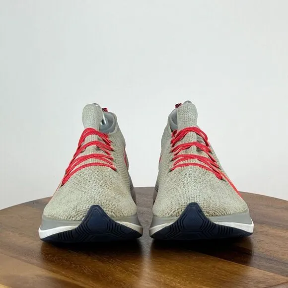 Mens Nike Zoom Fly Flyknit Gray Athletic Running Shoes Sneakers‎ Size 13 M GUC