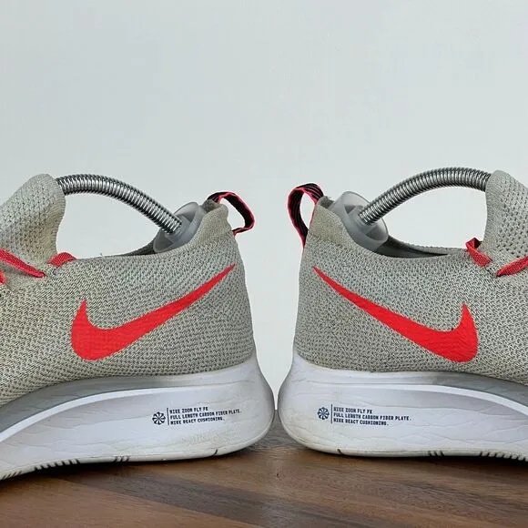 Mens Nike Zoom Fly Flyknit Gray Athletic Running Shoes Sneakers‎ Size 13 M GUC
