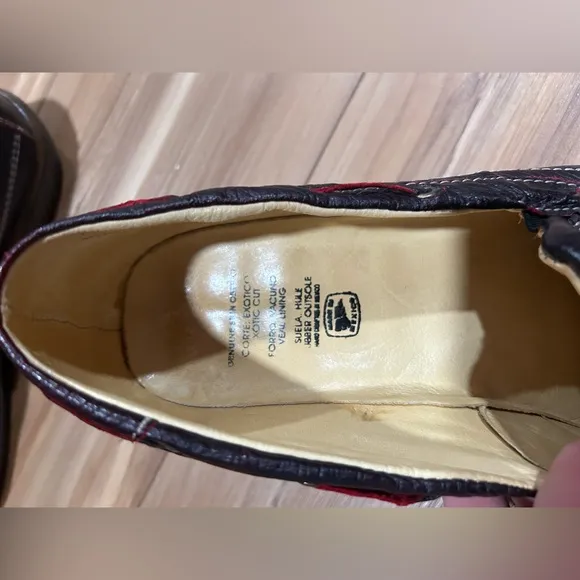 Men's Ostrich Skin Loafers with Veal Lining Size 10.5 Made in Mexico