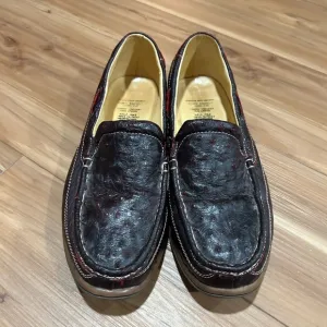 Men's Ostrich Skin Loafers with Veal Lining Size 10.5 Made in Mexico