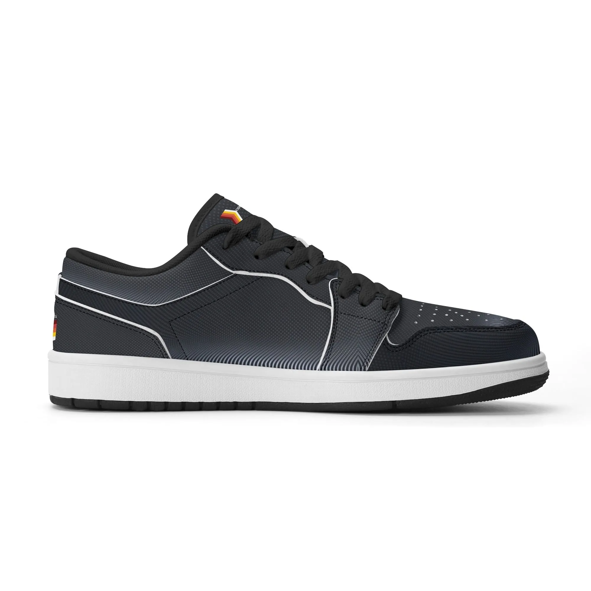 Mens Premium PU Leather Low Top Sneakers-V2