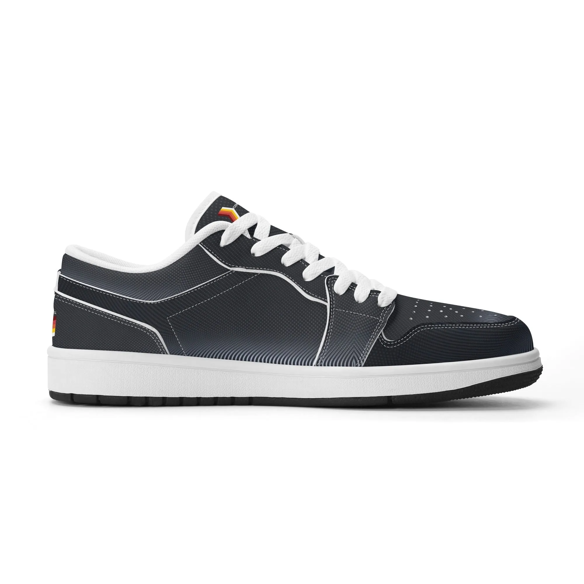 Mens Premium PU Leather Low Top Sneakers-V2