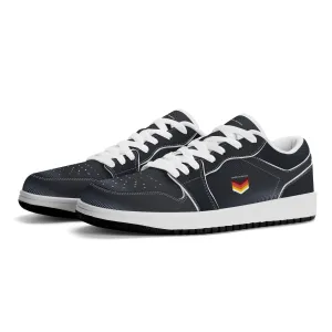 Mens Premium PU Leather Low Top Sneakers-V2