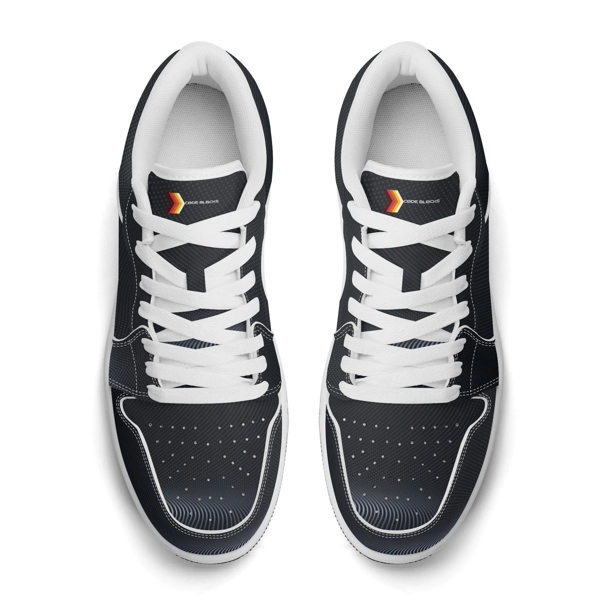 Mens Premium PU Leather Low Top Sneakers-V2