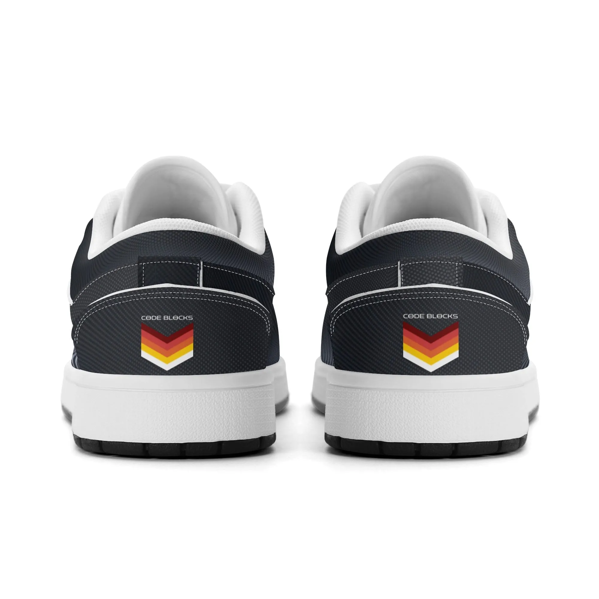 Mens Premium PU Leather Low Top Sneakers-V2