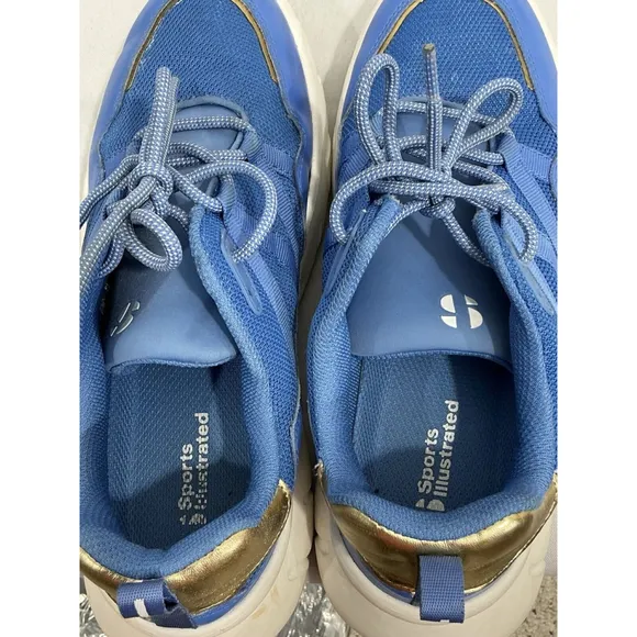 Mens Sports Illustrated Cushioned Ultra Light 9 M Blue Lace Up Sneakers